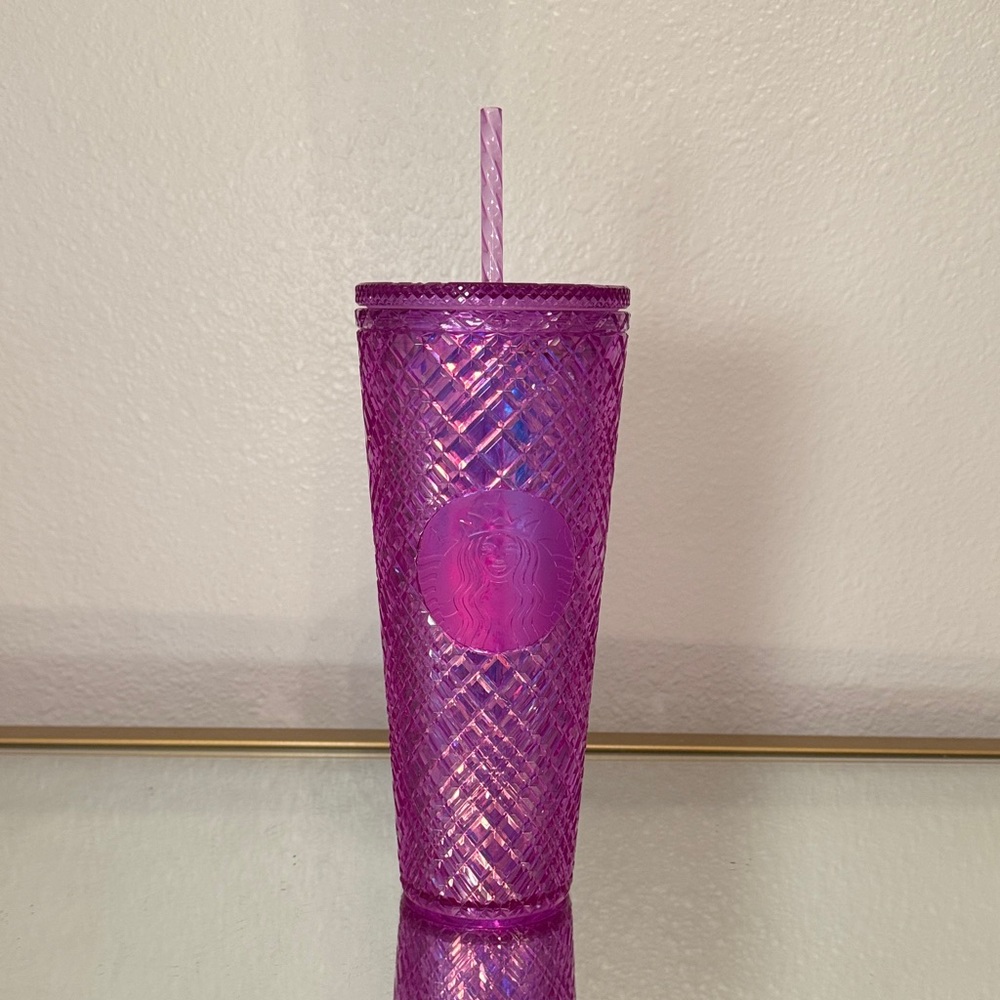 Starbucks jeweled purple tumbler venti cold cup 24oz NWT